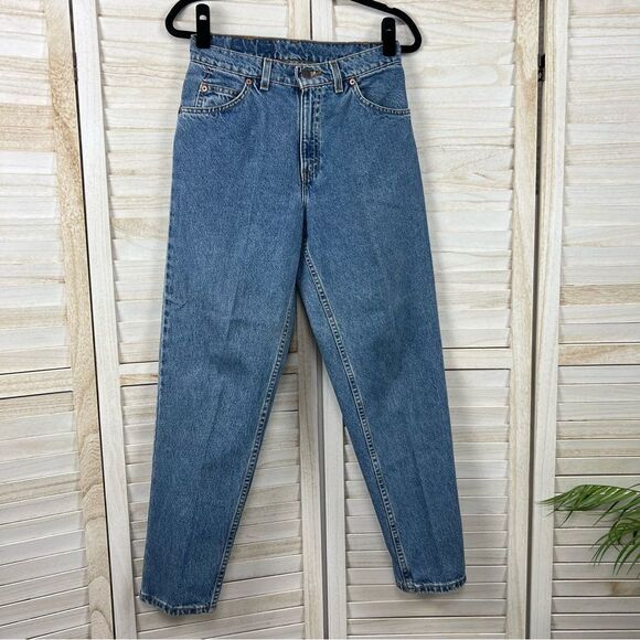 Levi's Vintage Orange Tab 950 HR Relaxed Fit Tapered Leg Jeans Jr 9 - Picture 1 of 10